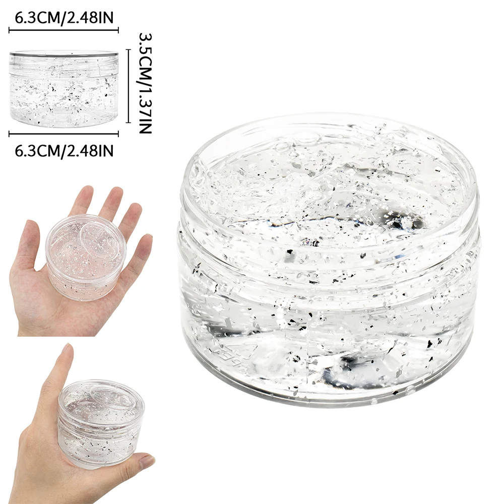 120ml Crystal Crunchy Slime Glimmer Super Soft Putty And Non-Sticky Jelly Clear Slime Plasticine Stress Relief Clay Party Favor