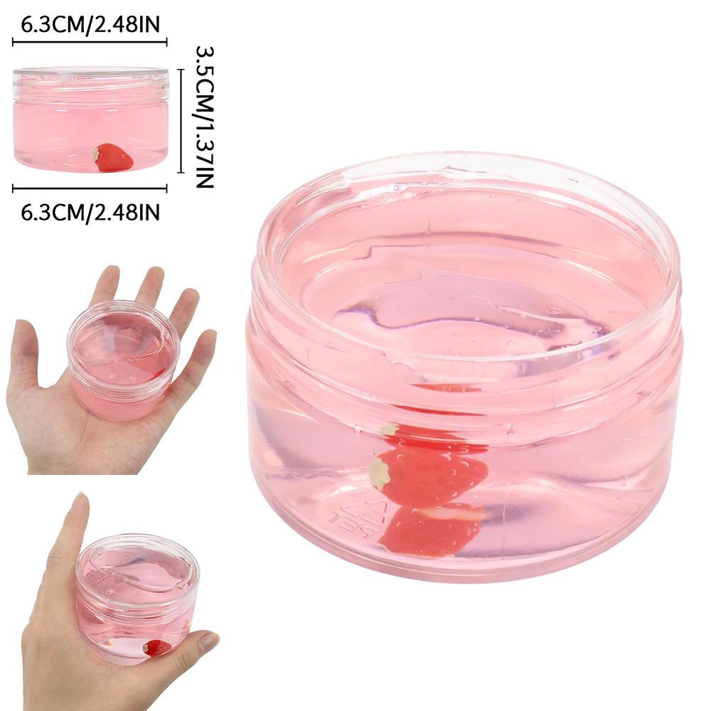 120ml Crystal Crunchy Slime Glimmer Super Soft Putty And Non-Sticky Jelly Clear Slime Plasticine Stress Relief Clay Party Favor