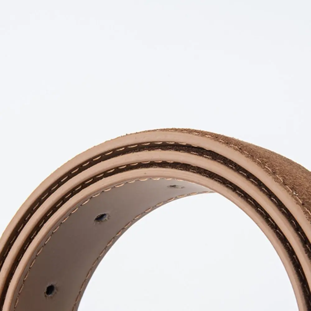 Women Luxury Design Suede Leather Belt Casual Versatile Business Waist Strap Trendy Pin Buckle Waistband