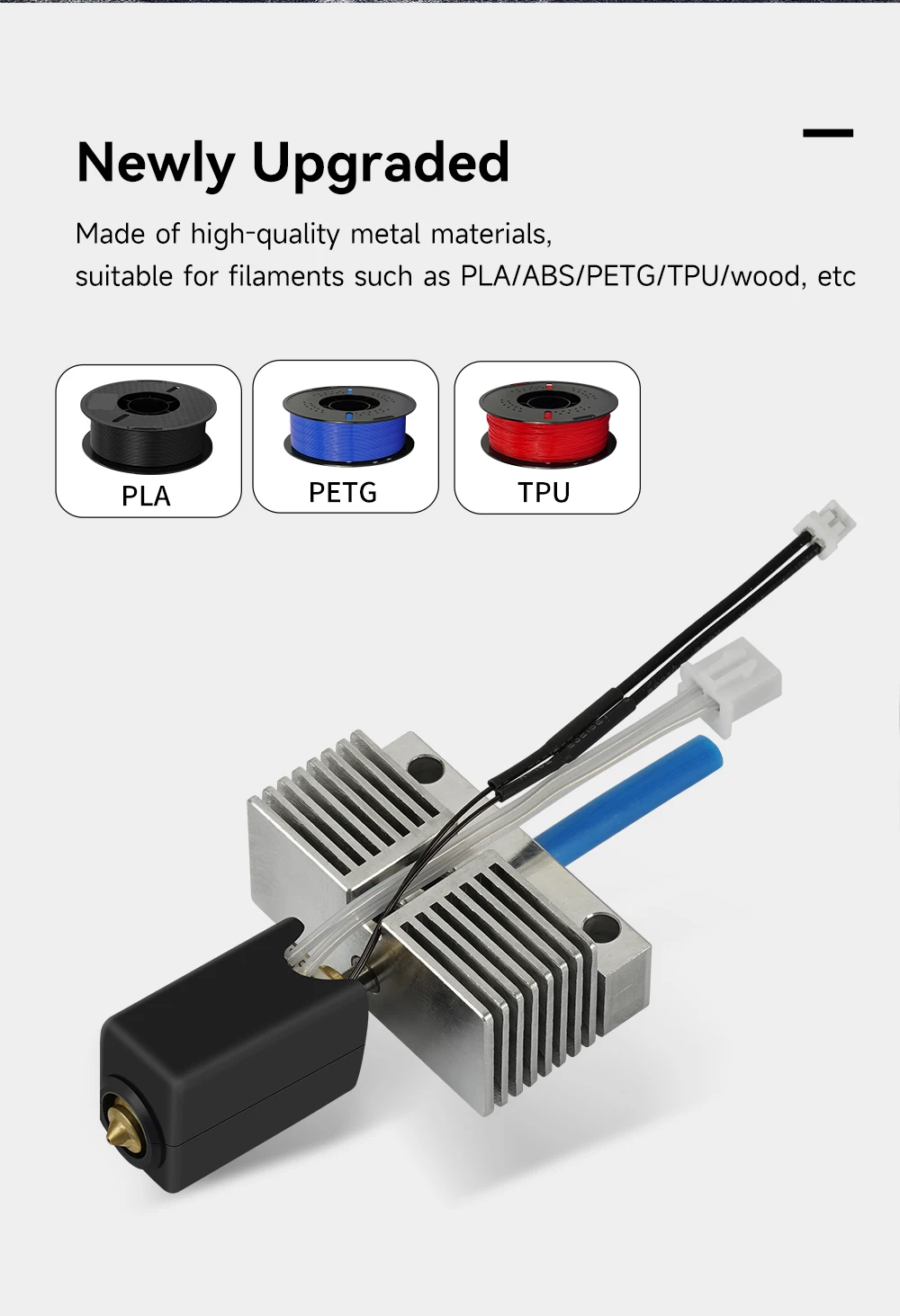 For ELEGOO Neptune 4 Max Hotend Kit Heatbreak Heater Cartridge 24V Thermistor Heating Block Extruder Head For Neptune4 Plus Part
