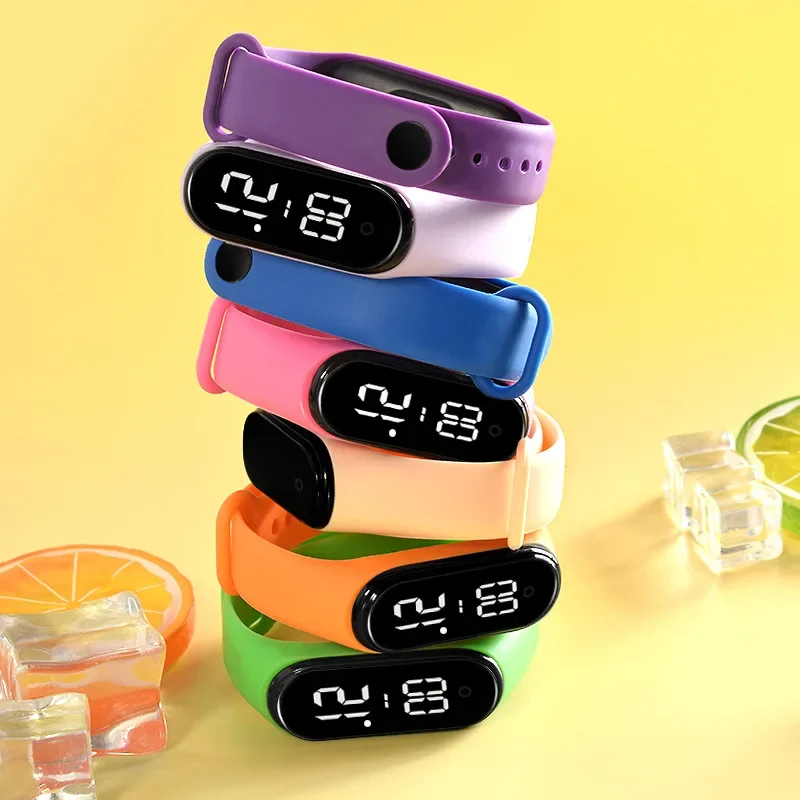 Rubber Luminous Waterproof LED Children's Electronic Watch Casual Fashion Creative Outdoor Sports Student Electronic Watches