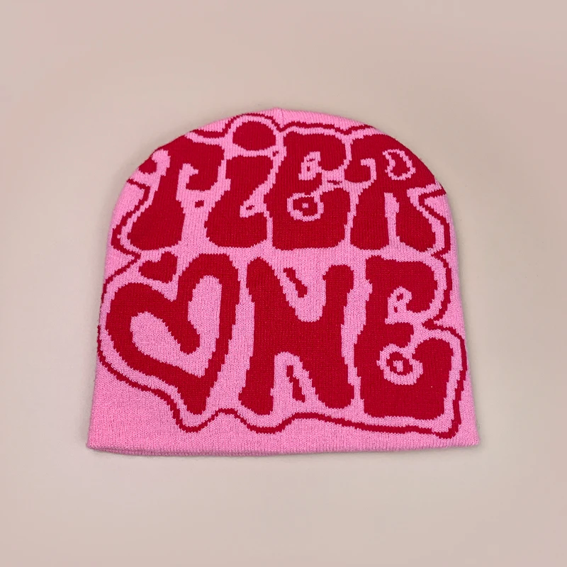 Letter Love Wool Knitted Hats Autumn and Winter Warm Hip Hop Beanies Comfortable Street Versatile Fashion Personal Color Block