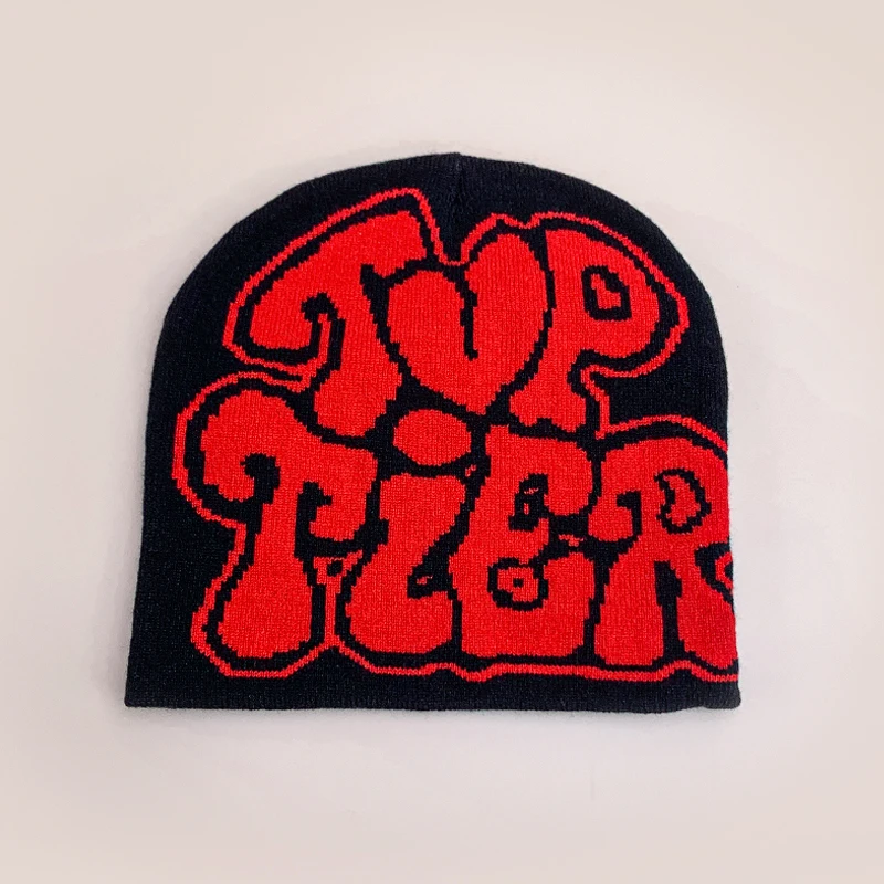 Letter Love Wool Knitted Hats Autumn and Winter Warm Hip Hop Beanies Comfortable Street Versatile Fashion Personal Color Block