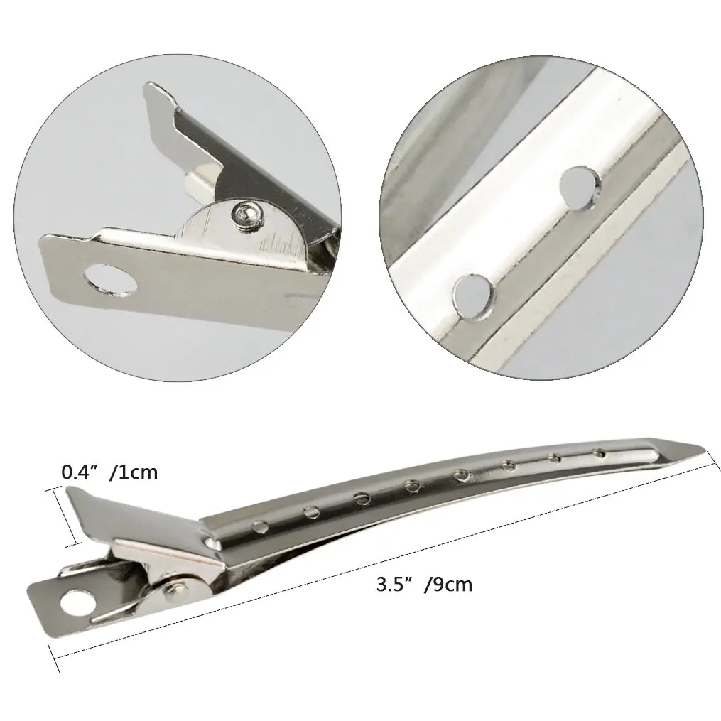 20pcs/set 3.5 Inch Silver Duckbill Hair Clips For Women Girls Hair Styling Rustproof Metal Hairpins Barrettes Hair Accessories