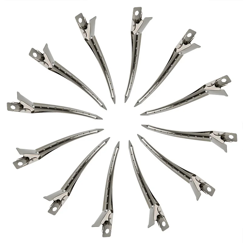 20pcs/set 3.5 Inch Silver Duckbill Hair Clips For Women Girls Hair Styling Rustproof Metal Hairpins Barrettes Hair Accessories