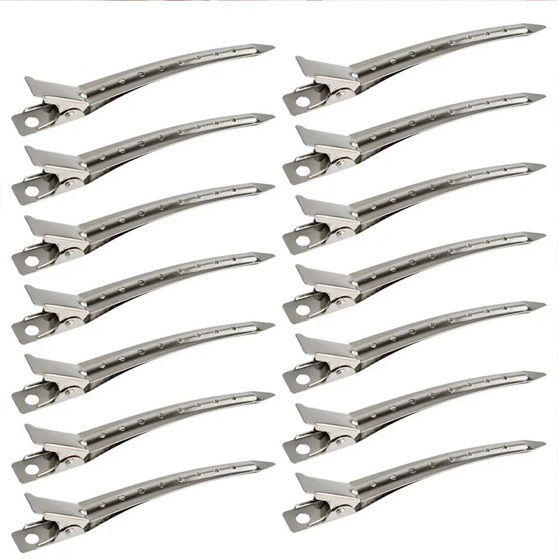 20pcs/set 3.5 Inch Silver Duckbill Hair Clips For Women Girls Hair Styling Rustproof Metal Hairpins Barrettes Hair Accessories