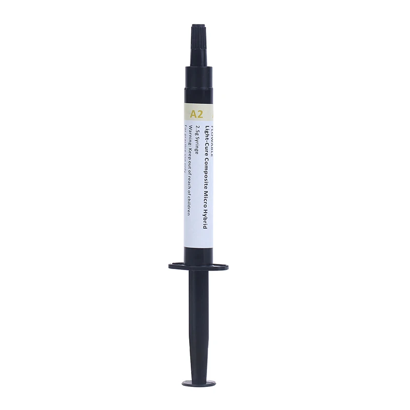 Dental Composite Resin Flowable Light Curing A2 2.5g Refill Syringe Delivery Tips Etch Gel Adhesive Bonding