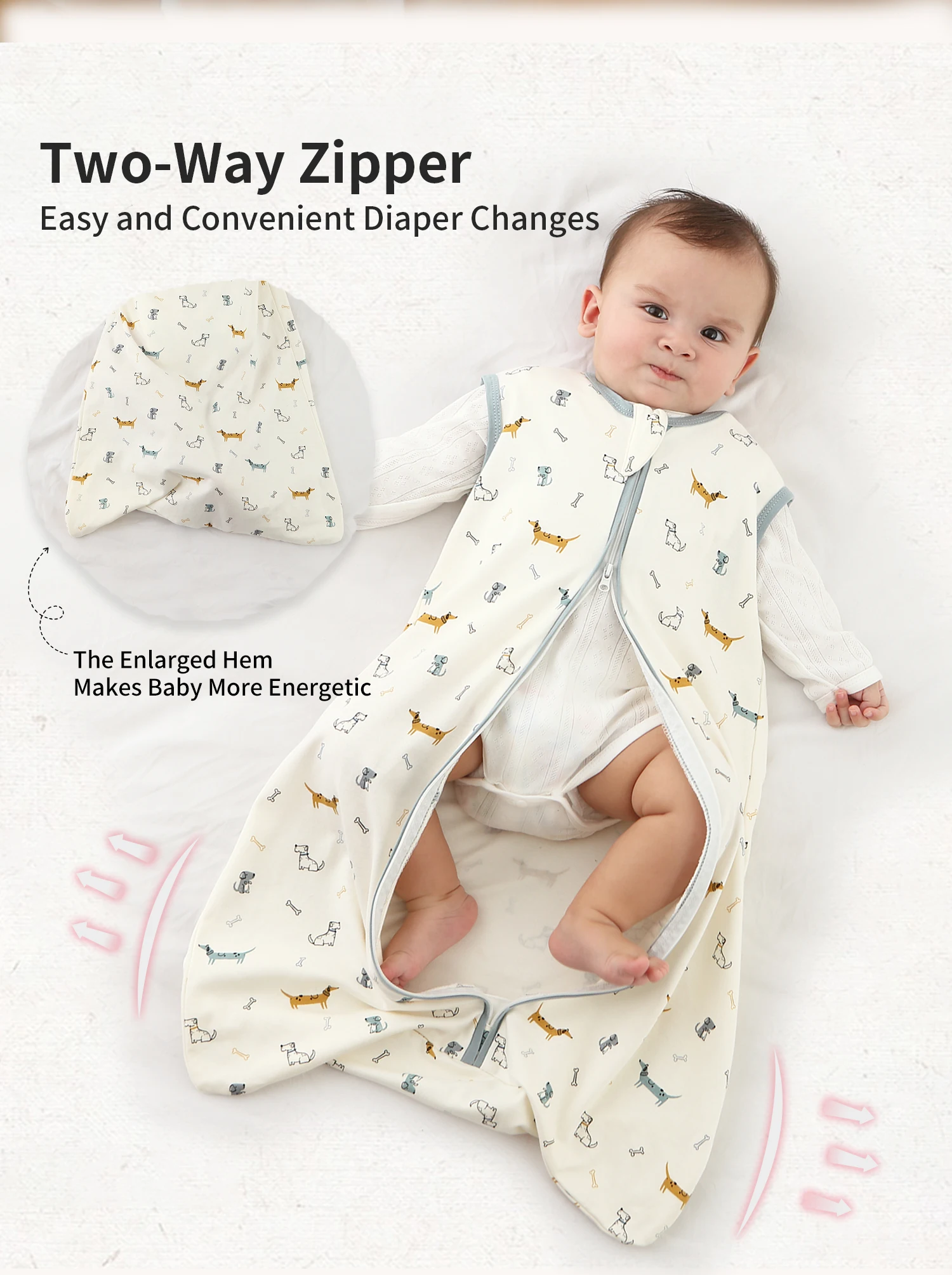 INSULAR Baby Sleeping Bag Kids Vest Infant Anti-Startle Swaddle Blanket Anti-Kick Sleepsacks Cotton Class A Spring Summer Autumn