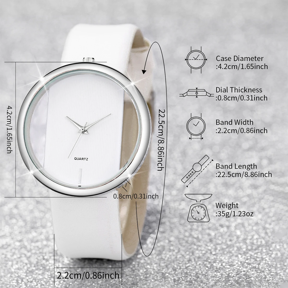 2PCS Couple's Watches Fashion Hollow Out Dial Women’s Watch Leather Band Analog Quartz Wristwatch(Without Box)