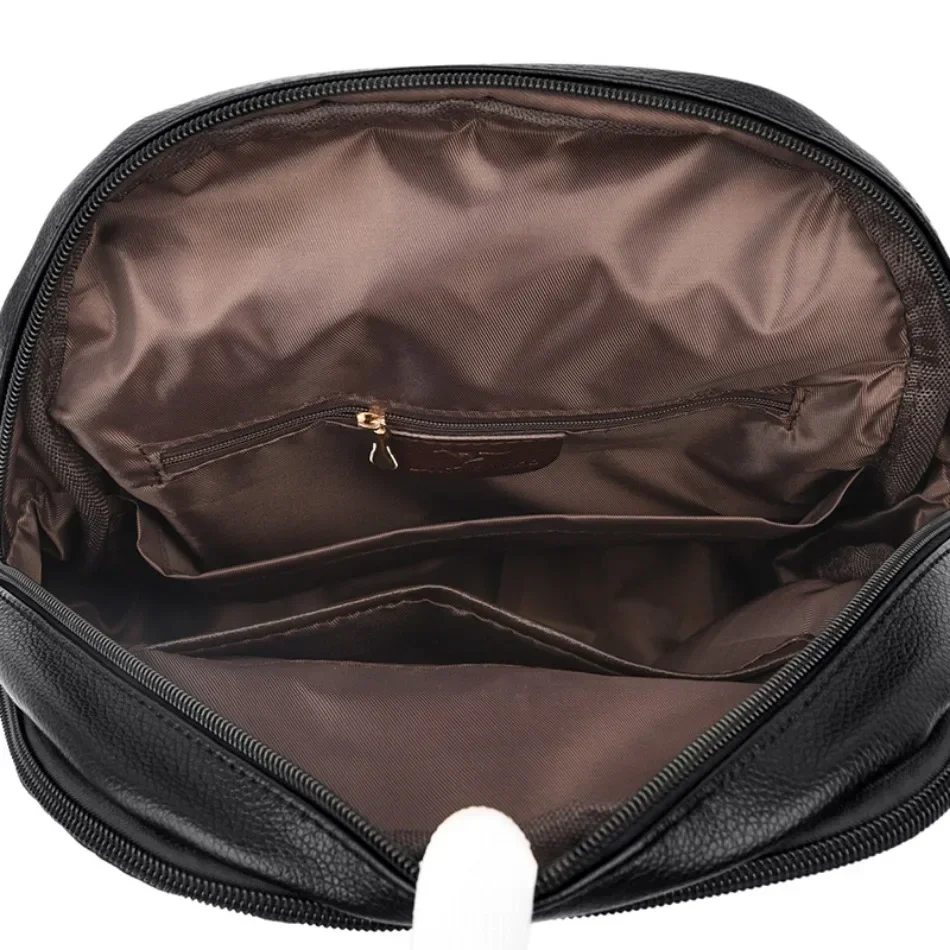 Women Large Capacity Backpack High Quality Leather Vintage Bags for Women School Bags Travel Rucksack Ladies Bookbag Knapsack