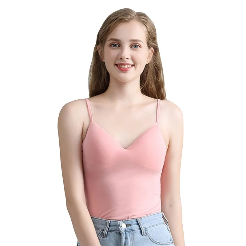 Women Underwear Push Up Bra Sexy Top Women Suspender Tank Up Fashion Solid Color Lingerie Female Soft Top Brassreie
