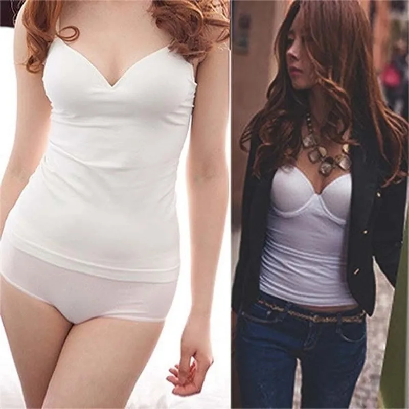 Women Underwear Push Up Bra Sexy Top Women Suspender Tank Up Fashion Solid Color Lingerie Female Soft Top Brassreie