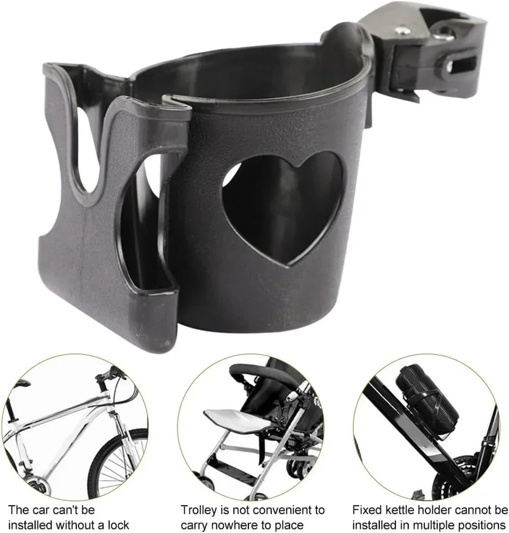 2-in-1 Baby Stroller Cup Holder Phone Holder Multifunctional Universal Infant Bottle Holder Stroller Accessories Cup Holder