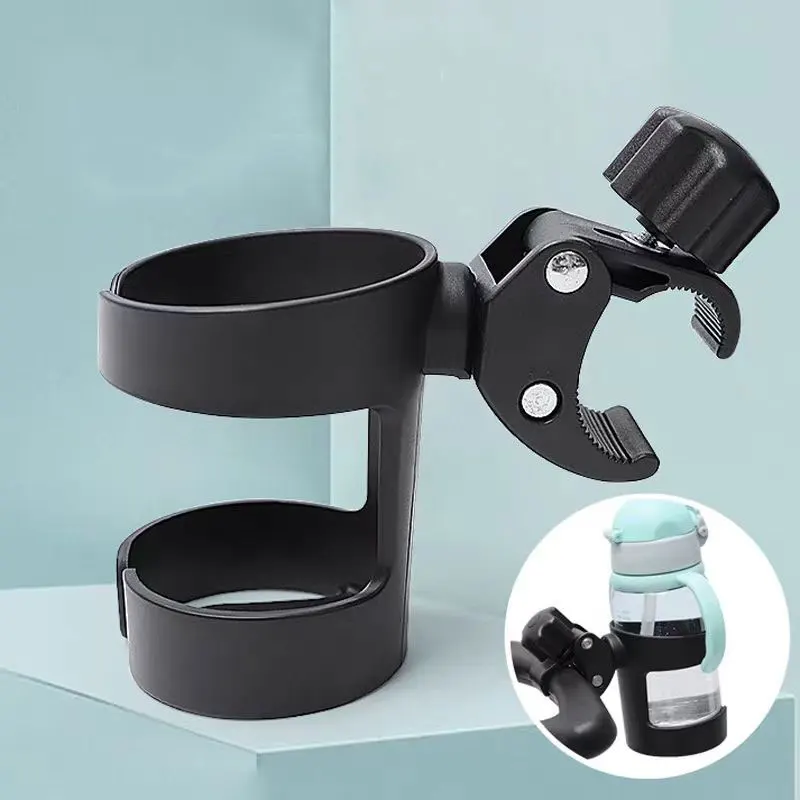 2-in-1 Baby Stroller Cup Holder Phone Holder Multifunctional Universal Infant Bottle Holder Stroller Accessories Cup Holder