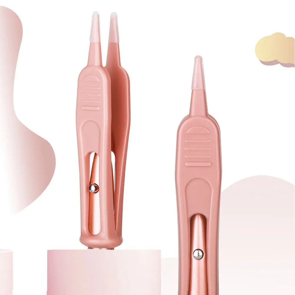 Safety Forceps with LED Light Baby Dig Booger Clip Infants Clean Ear Nose Navel Safety Tweezers Safe Forceps Cleaning Supplies