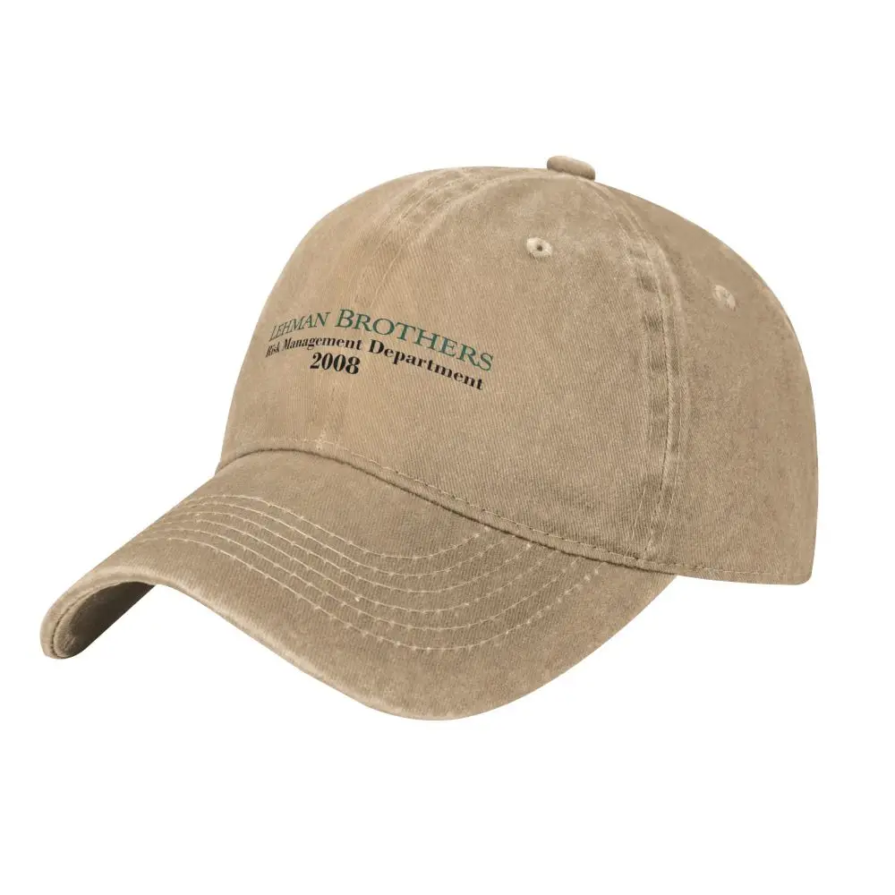 Lehman Brothers Risk Management Dept Washed Baseball Cap Street Style Trucker Dad Hat Summer Unisex Teens Sunscreen Baseball Cap