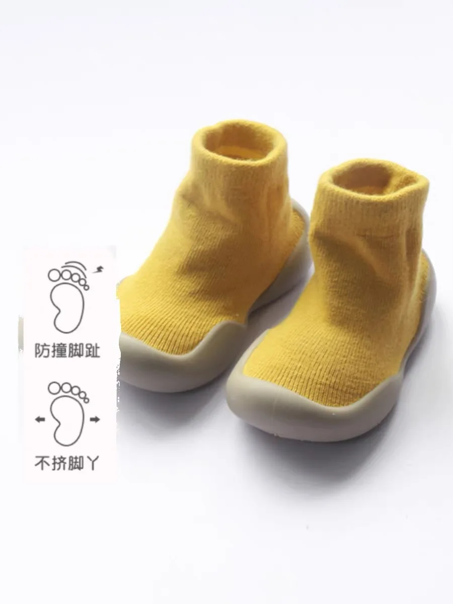 Baby Walking Shoes Spring and Autumn Children's Solid Color Anti Slip Children's Shoes Socks Floor Socks for Boys and Girls