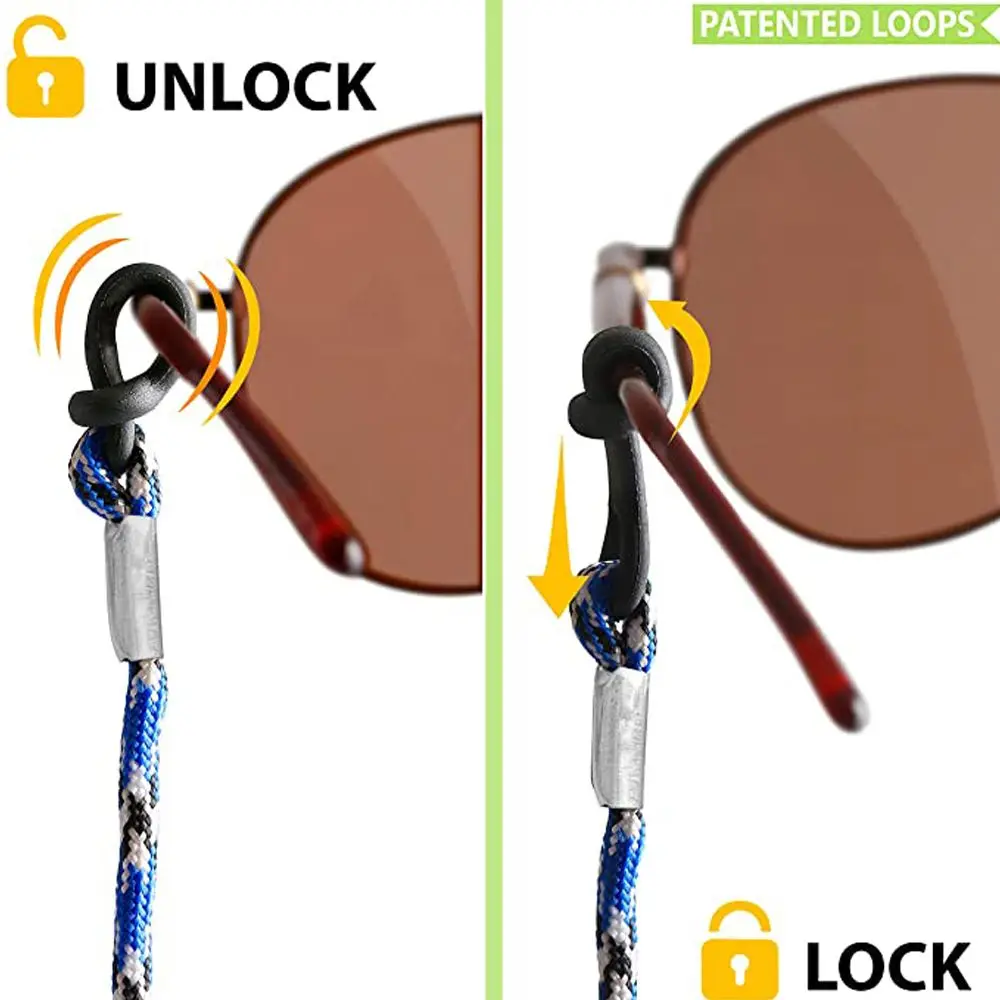 Women Men Sports Glasses Chain Holder Necklace Sunglasses Lanyard Non-slip Reading Glasses Holder Strap Eyewear Braid