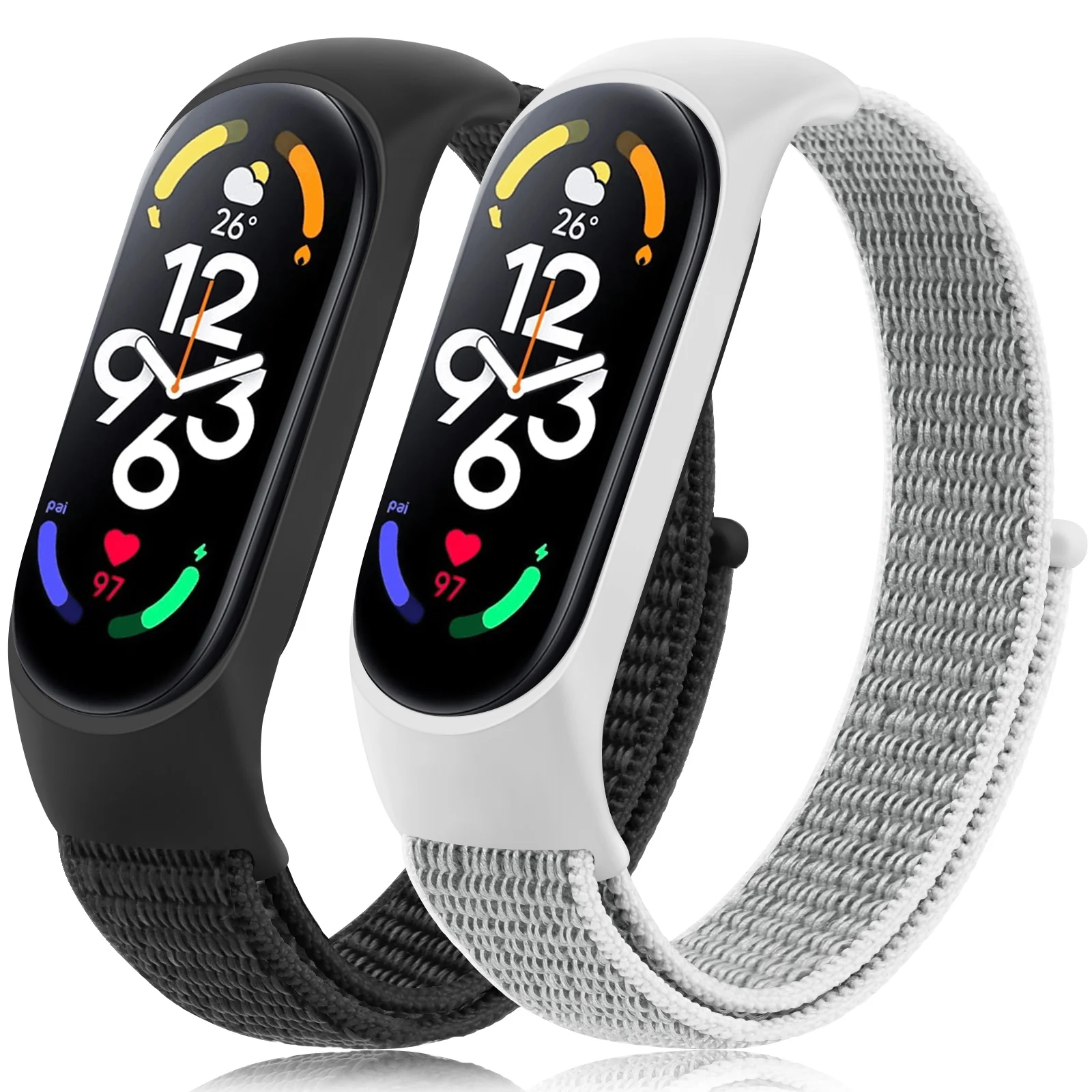 Nylon Sport Bracelet For Xiaomi Mi Band 5 6 7 Strap loop watch wrist Belt For Xiaomi Miband 3 4 5 6 7 Wristband Replacement