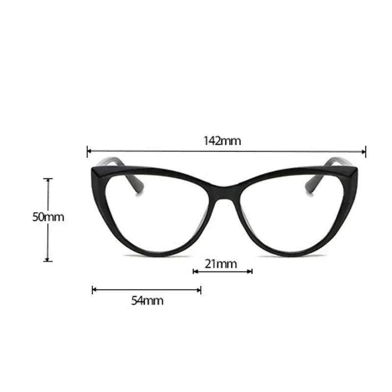 Cat Eye Frame Outdoor Photochromic Sunglasses Fashion Trendy Anti Blue Light Plain Eyeglasses Finished Optical Spectacle Eyewear