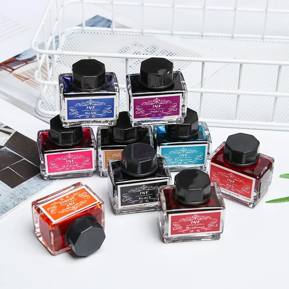 Carbon-free Ink For Fountain Pen 15ml Non-carbon Ink Fountain Pens Stationery Pen Ink Bottle Printer Chemical Ink