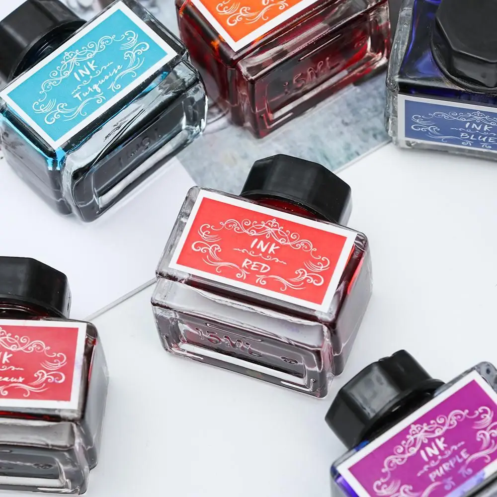 Carbon-free Ink For Fountain Pen 15ml Non-carbon Ink Fountain Pens Stationery Pen Ink Bottle Printer Chemical Ink