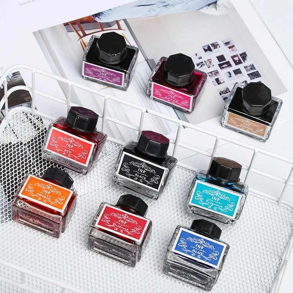Carbon-free Ink For Fountain Pen 15ml Non-carbon Ink Fountain Pens Stationery Pen Ink Bottle Printer Chemical Ink