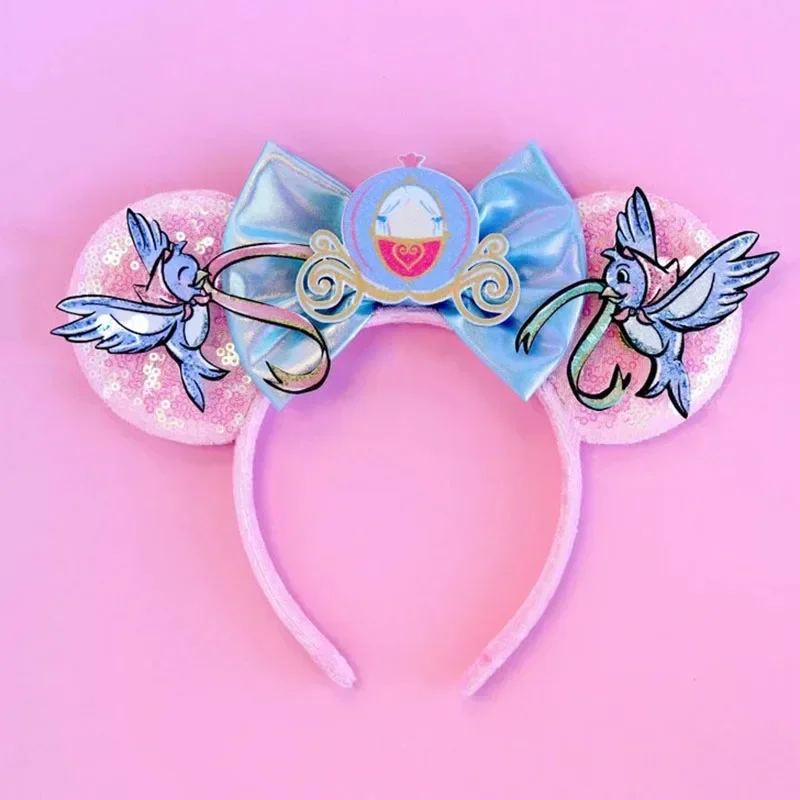 Disney Mummy Mickey Mouse Ears Headbands Girls Halloween Hairband Kids Cartoon Mumiai Minnie Hair Accessories for Women Festival