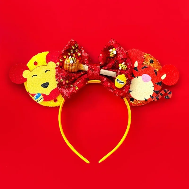 Disney Mummy Mickey Mouse Ears Headbands Girls Halloween Hairband Kids Cartoon Mumiai Minnie Hair Accessories for Women Festival