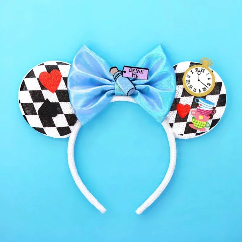 Disney Mummy Mickey Mouse Ears Headbands Girls Halloween Hairband Kids Cartoon Mumiai Minnie Hair Accessories for Women Festival
