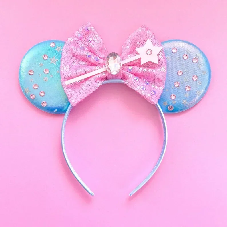 Disney Mummy Mickey Mouse Ears Headbands Girls Halloween Hairband Kids Cartoon Mumiai Minnie Hair Accessories for Women Festival