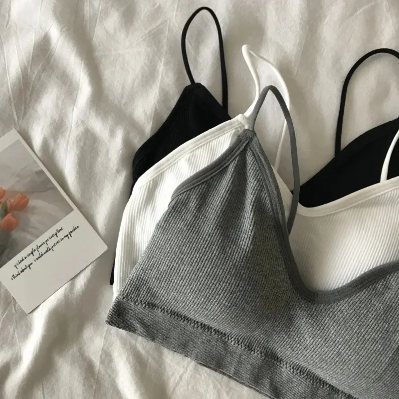 Women's Sports Bra Set Underwear Bra Korean Style Push Up No Steel Ring Bra Sexy Tube Top High Elastic Panty Set
