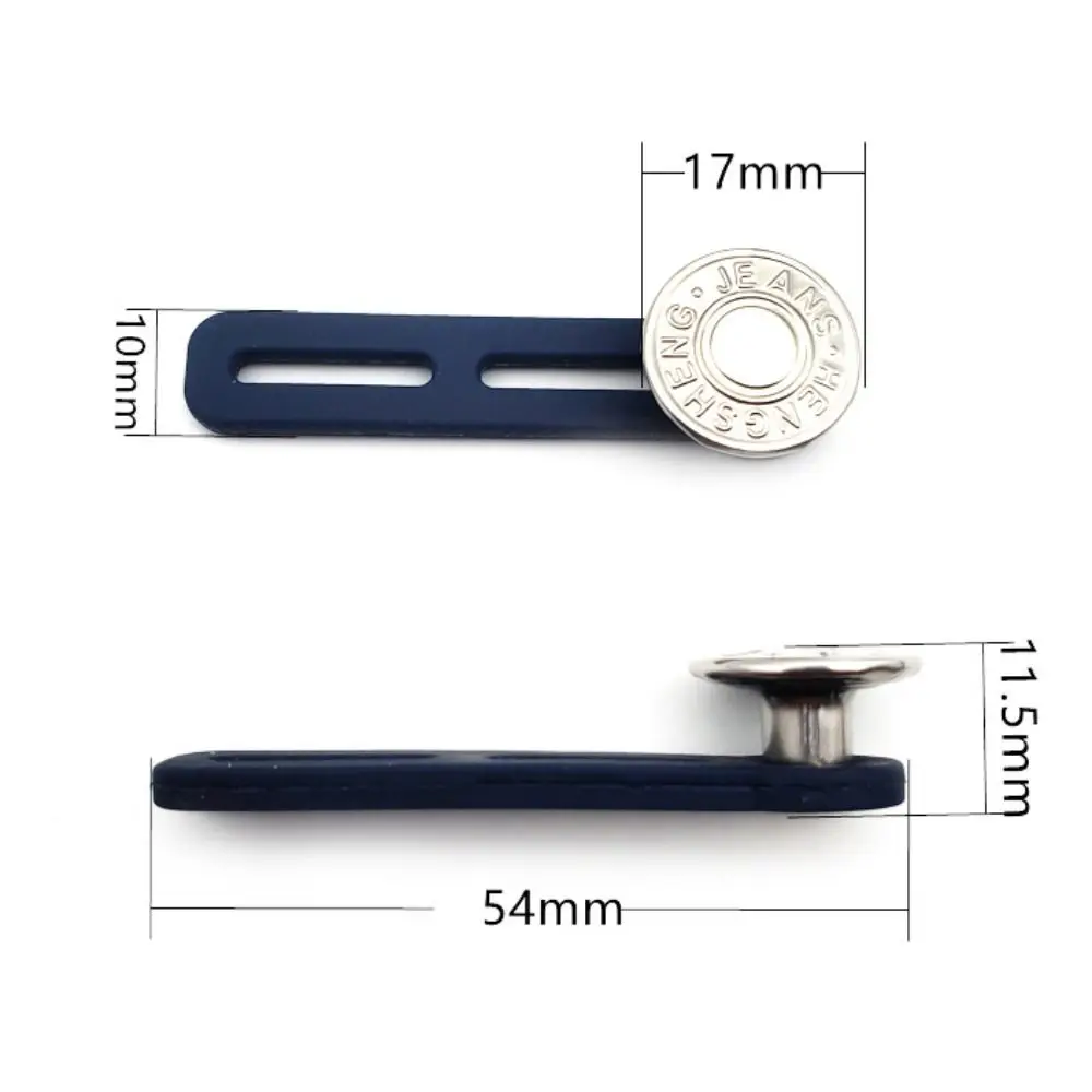 6Pcs Sewing Buttons Adjustable Disassembly Retractable Jeans Waist Button Metal Extended Buckles Pant Waistband Expander