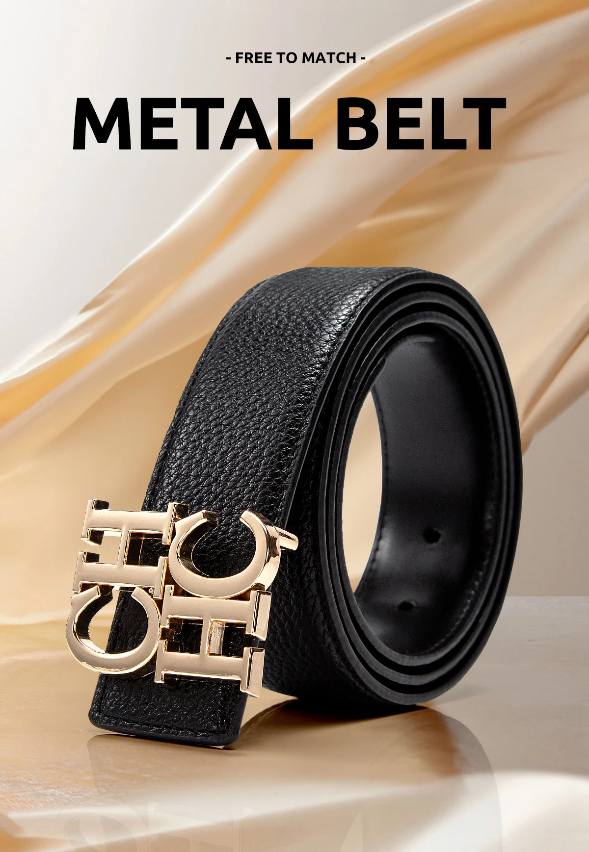 CHCH Men's Leather Belts Brand Cowskin Belt Top Quality Men Belt Luxury Designer Leather Belts Metal Buckle Male belts 3.8CM