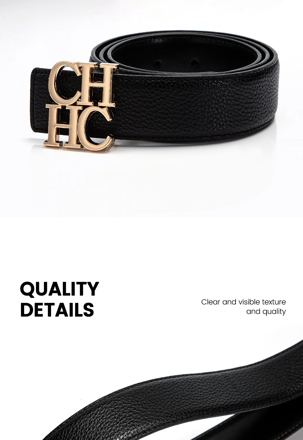 CHCH Men's Leather Belts Brand Cowskin Belt Top Quality Men Belt Luxury Designer Leather Belts Metal Buckle Male belts 3.8CM