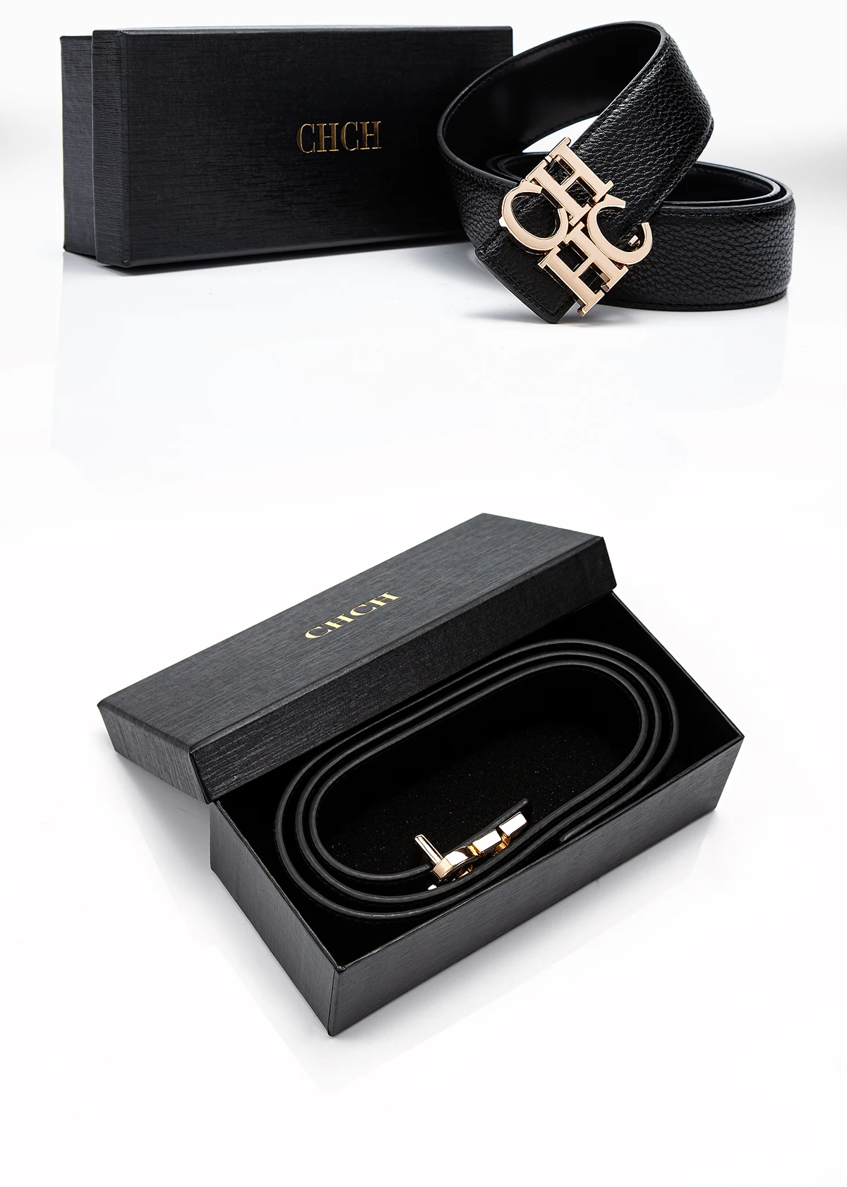 CHCH Men's Leather Belts Brand Cowskin Belt Top Quality Men Belt Luxury Designer Leather Belts Metal Buckle Male belts 3.8CM