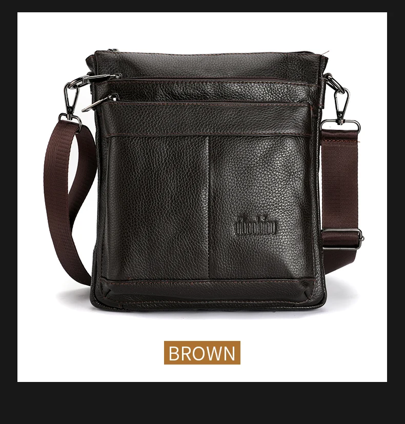 Men's Leather Messenger Bag Business Shoulder Bag Small Crossbody Bag Multi Function Messenger Bag Men's Travel Bag