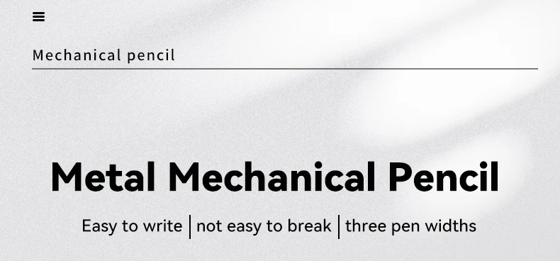 0.3 0.5 0.7 mm Mechanical Pencil Low Center of Gravity Metal Writing Art Drawing Painting Automatic Pencil Office School Supply