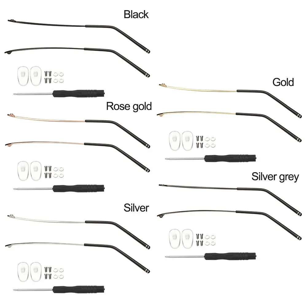 1 Pair Metal Glasses Temple Arm Eyeglasses Universal Replacement Frame Glasses Frame Repair Eyewear Accessories
