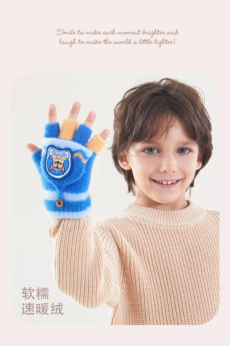 Genuine Paw Patrol Winter KIDS Glove Chase Marshall Skye Everest Rubble Zuma Rocky Ryder Children Mittens Christmas Gift 2-6T