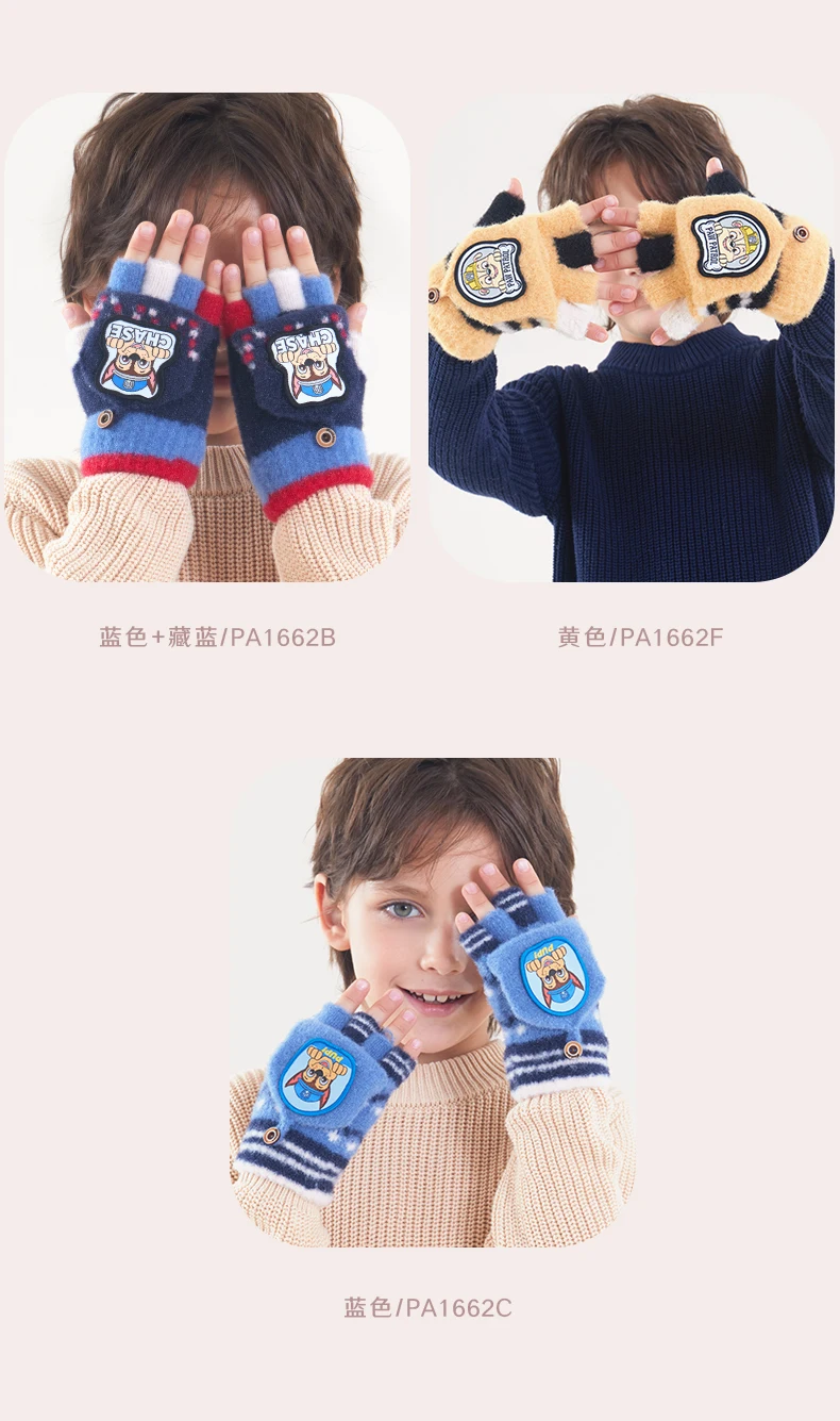 Genuine Paw Patrol Winter KIDS Glove Chase Marshall Skye Everest Rubble Zuma Rocky Ryder Children Mittens Christmas Gift 2-6T