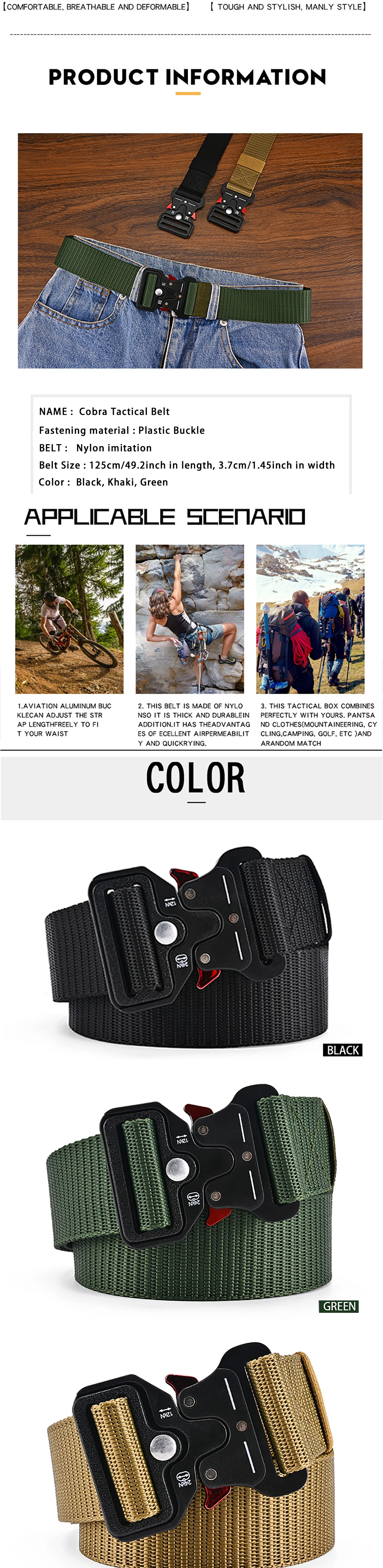 Men's Belt Outdoor Multi Function Belt High Quality Canvas For Nylon Male Luxury Belts Women's Sports Jeans Belt Neutral Belts