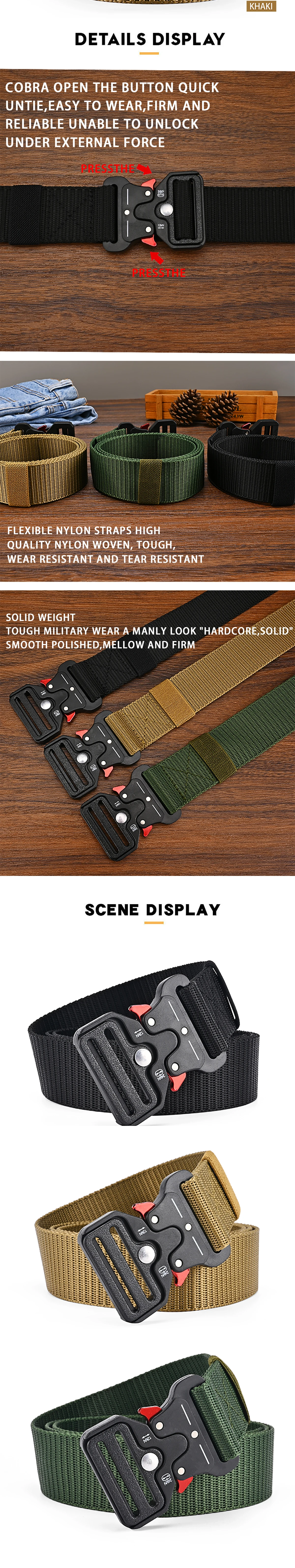 Men's Belt Outdoor Multi Function Belt High Quality Canvas For Nylon Male Luxury Belts Women's Sports Jeans Belt Neutral Belts