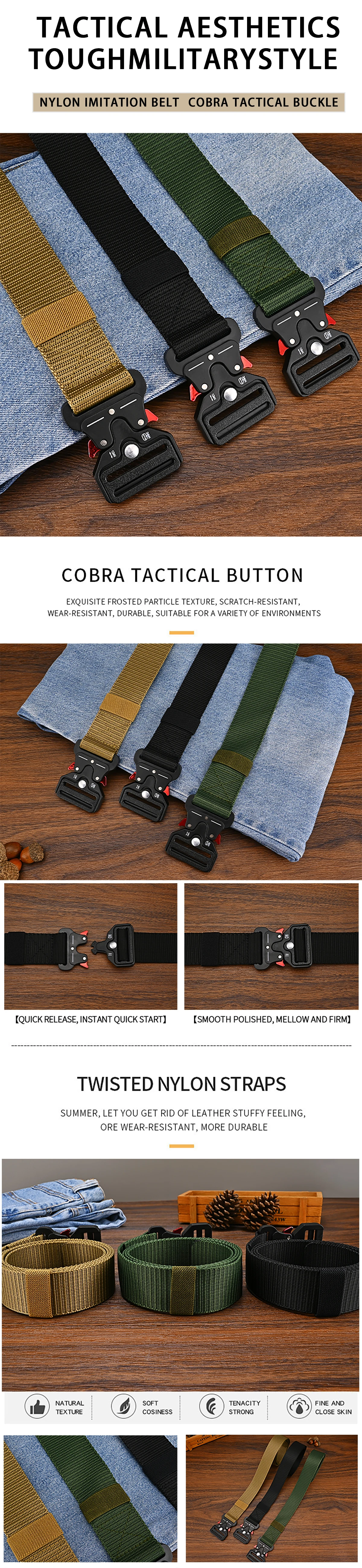 Men's Belt Outdoor Multi Function Belt High Quality Canvas For Nylon Male Luxury Belts Women's Sports Jeans Belt Neutral Belts