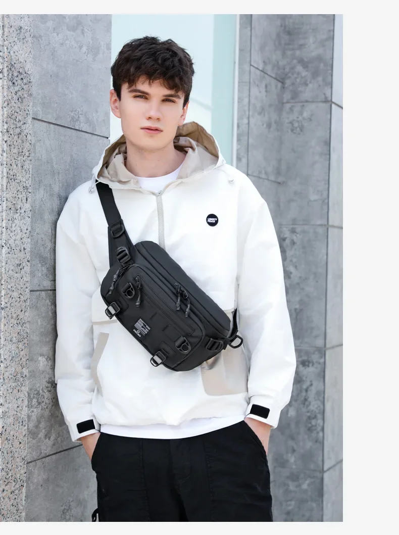 OZUKO Tactical Bag Fanny Pack Outdoor Sports Tactical Multifunction Waterproof Male Chest Bag Mens Crossbody Bags