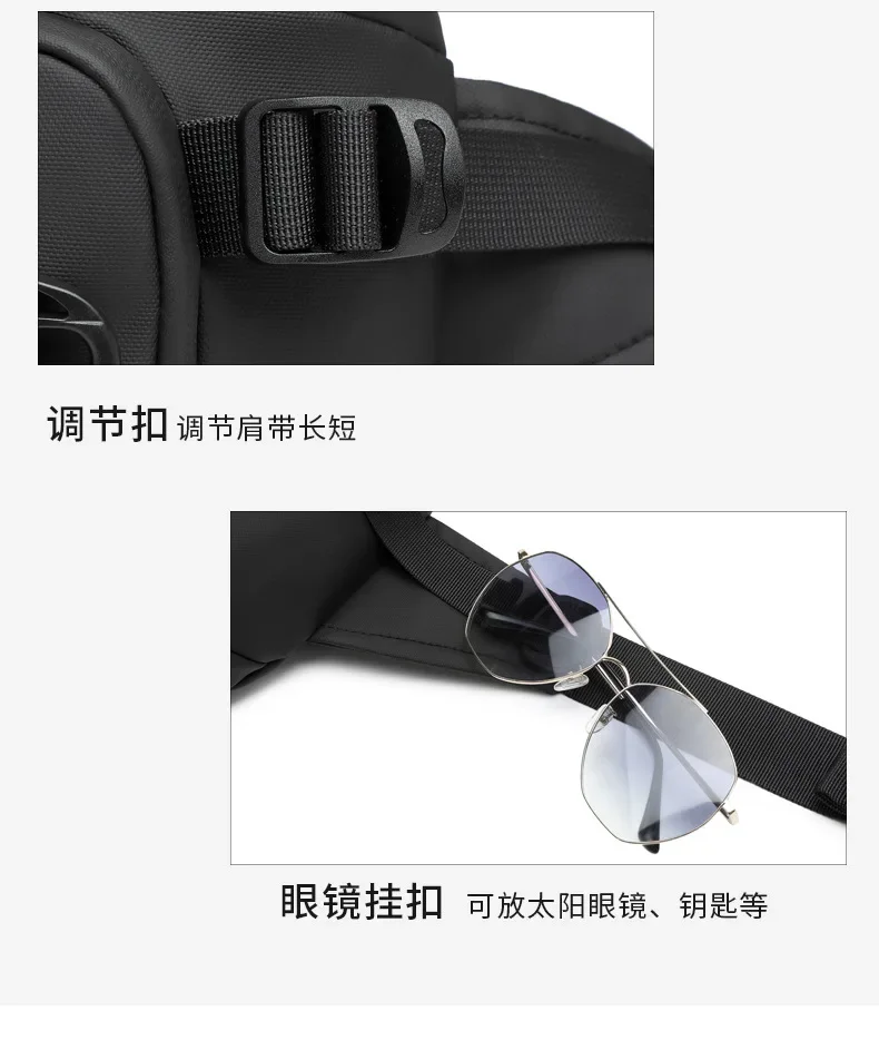 OZUKO Tactical Bag Fanny Pack Outdoor Sports Tactical Multifunction Waterproof Male Chest Bag Mens Crossbody Bags