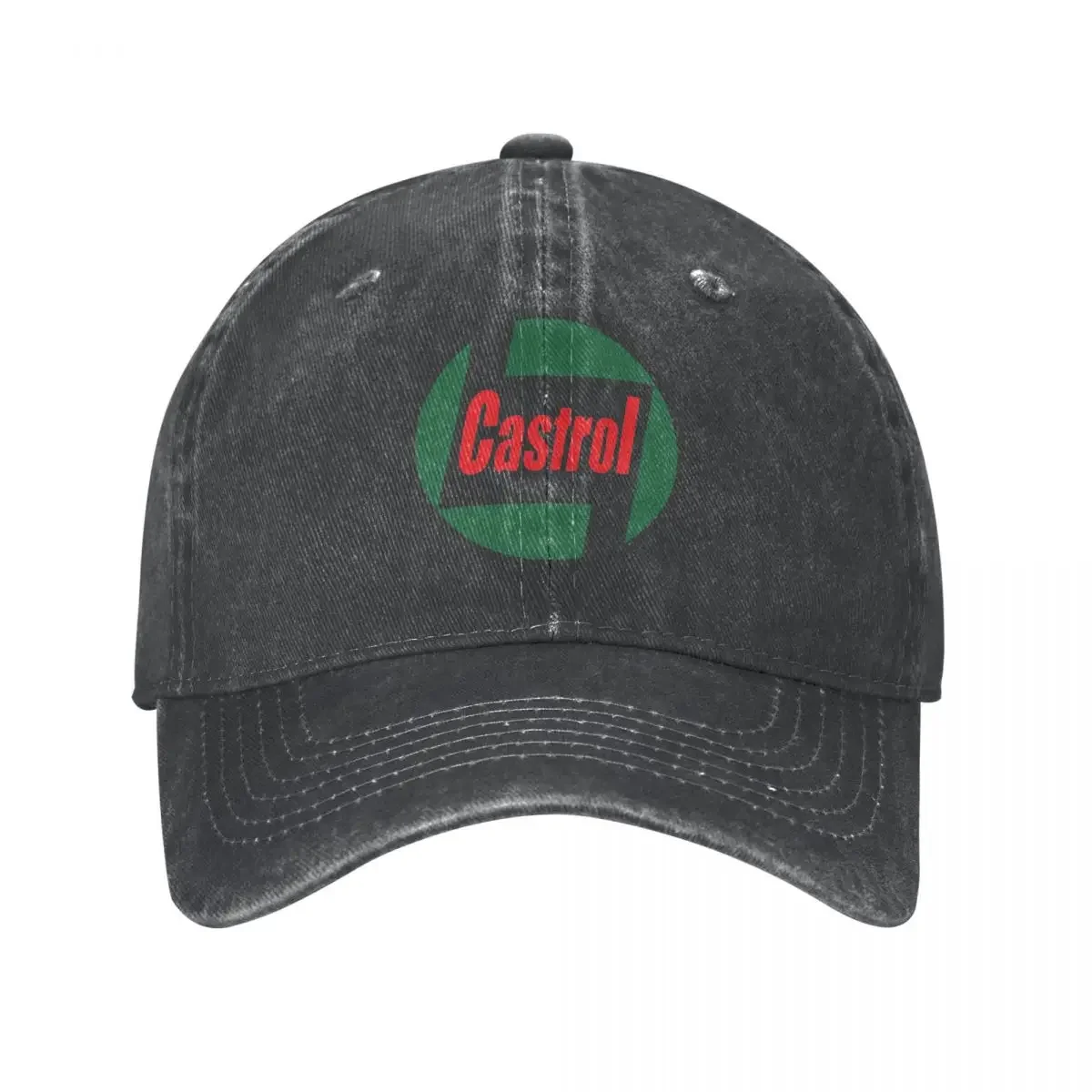 Castrol Men Baseball Cap Retro Oil Gas Logo Car Motorsport Distressed Denim Washed Caps Hat Outdoor Adjustable Snapback Hat