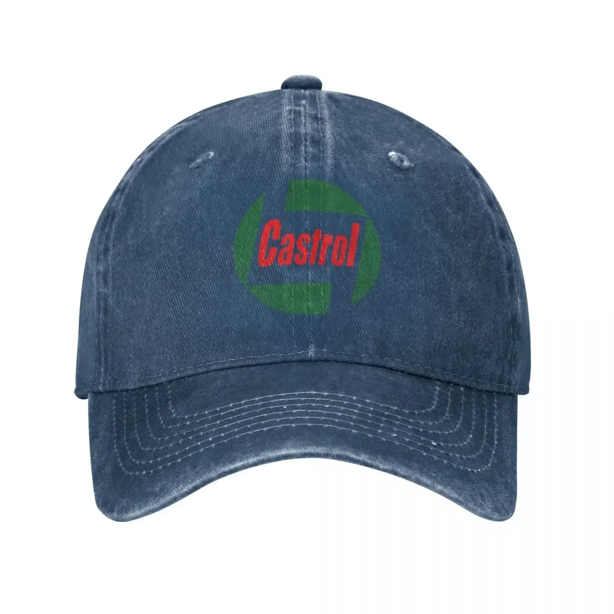 Castrol Men Baseball Cap Retro Oil Gas Logo Car Motorsport Distressed Denim Washed Caps Hat Outdoor Adjustable Snapback Hat