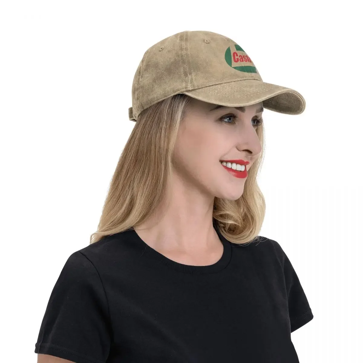 Castrol Men Baseball Cap Retro Oil Gas Logo Car Motorsport Distressed Denim Washed Caps Hat Outdoor Adjustable Snapback Hat