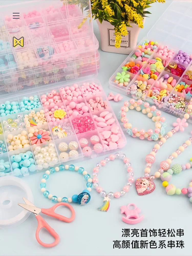 DIY Polymer Clay Beads Jewelry Making Kit for Girls Making Bracelet Necklace Jewelry Earrings Crafts Kit with Accessory